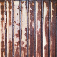 錆び付いたトタンの壁のテクスチャーの写真