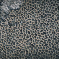 剥がれた箇所のある小石床のテクスチャーの写真
