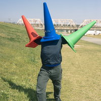 中年太りした怪人三角コーンマンがあらわれたの写真