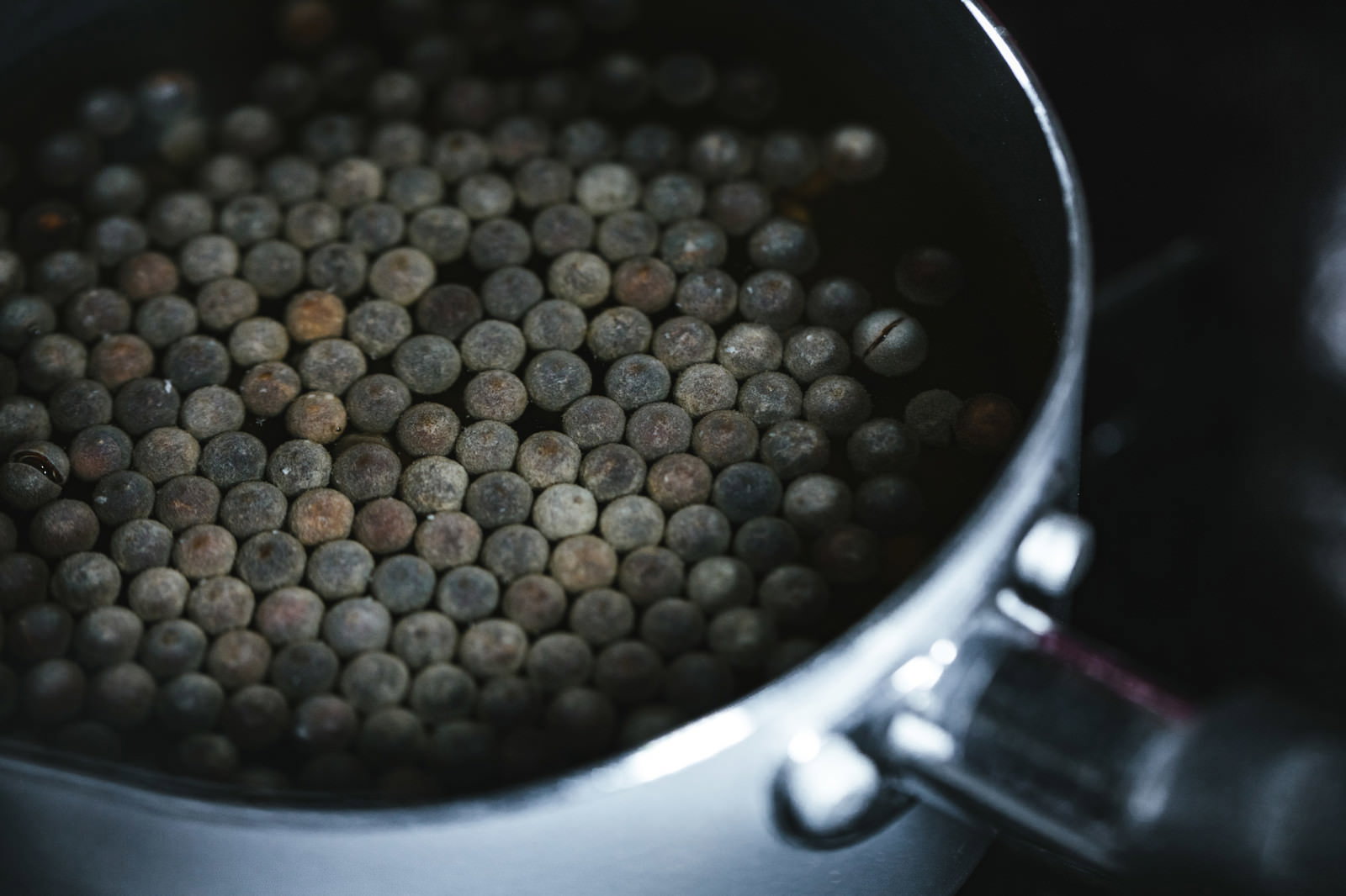 Black Tapioca Pearls Boiling in Metal Pot Free Stock Photo - PAKUTASO