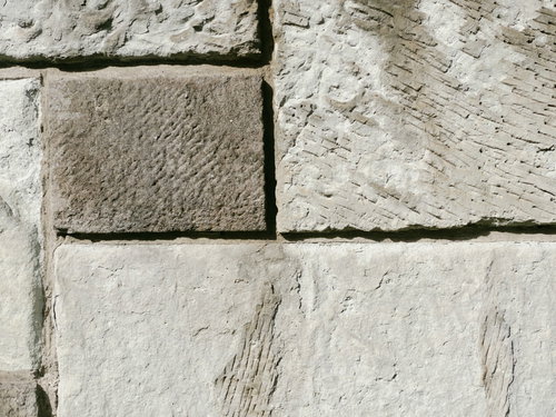 タイル調のセメント仕上げの壁面テクスチャー