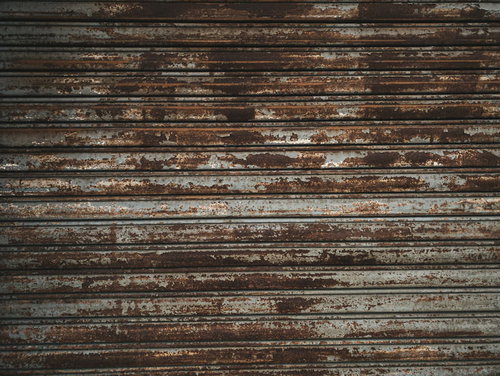 劣化して錆が付くシャッターのテクスチャ