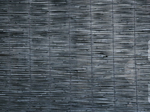 年季の入った簾のテクスチャー：竹編みの経年変化