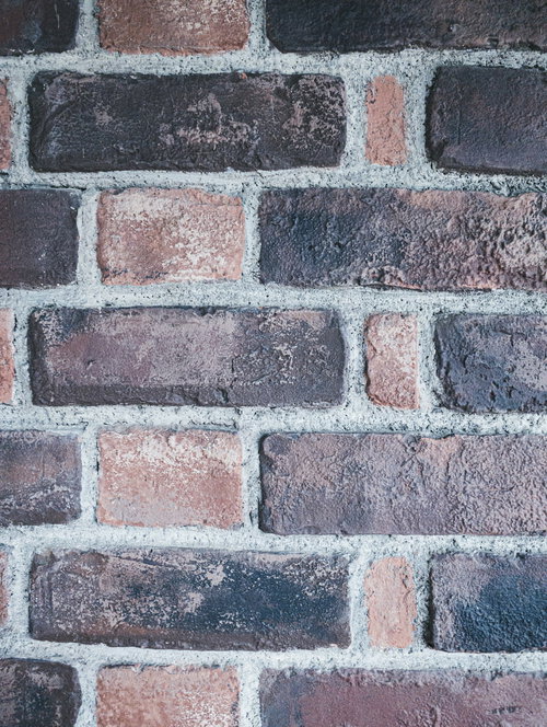 目地が際立つレンガ造りの壁テクスチャー