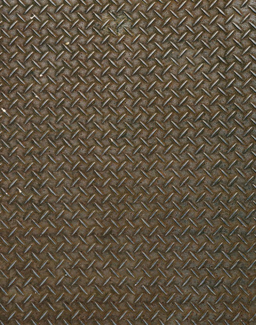 錆付いた鉄製の足場スロープ