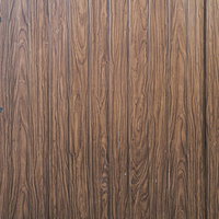 縦に流れる木目調の茶色い壁のテクスチャーの写真