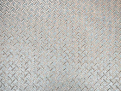 縞鋼板の滑り止めテクスチャ表面 - ダイヤモンドパターン金属