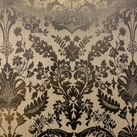 金色と黒色のコントラストが映えるアジア感ある壁の模様の写真