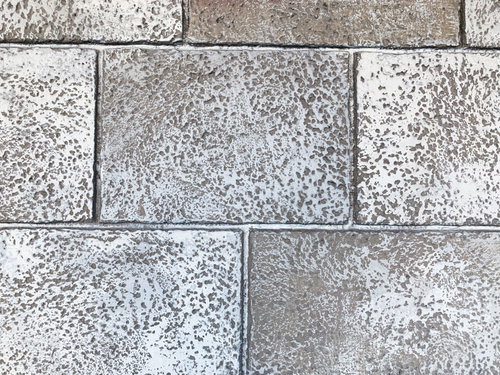 塗装が剥げた風の壁面テクスチャー灰色ブロック建築