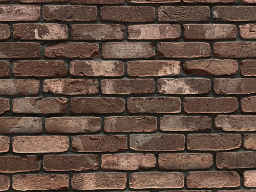 アンティーク調の茶色いレンガタイル