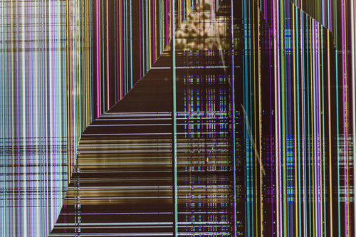 破損したモニターディスプレイのテクスチャー