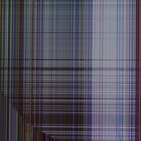 液晶モニターに縦横の線が入ってしまった故障状態の写真