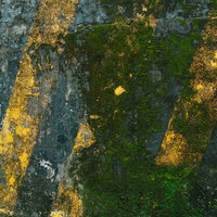 芝生に寝転ぶ女性とハートのバルーンの写真