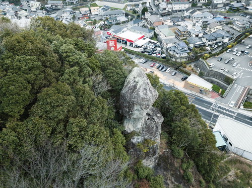 鯖くさらかし岩の様子を空撮