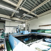 大村湾漁協組合の大きな生簀の写真