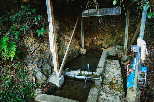 徳之島随一の名水。東又泉（アガリマタイジュン）から湧き出る清水