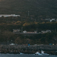 利島の街並みの写真