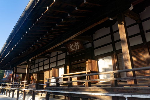 日が差し込む天龍寺の大方丈