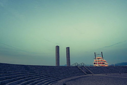 ▲緑に包まれたシャガの一輪が放つ佇まいの静寂