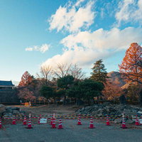 上田城の「発掘調査」中の工事の様子の写真