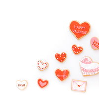 思いが詰まったハートクッキーの写真