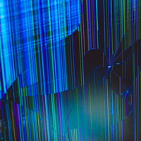 PCモニターの表示に不具合が発生した画面の写真