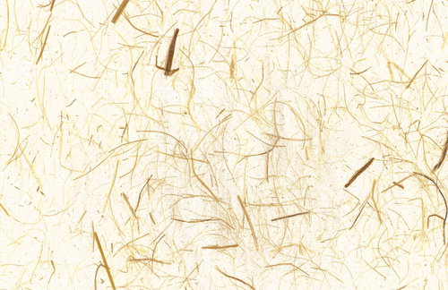 土壁のような質感の和紙に散る金箔、光で輝く高級感