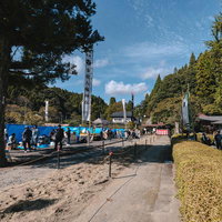 古殿町の古殿八幡神社例大祭で行われる流鏑馬コースの写真