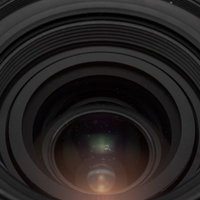 結露したレンズに残る水滴痕の写真