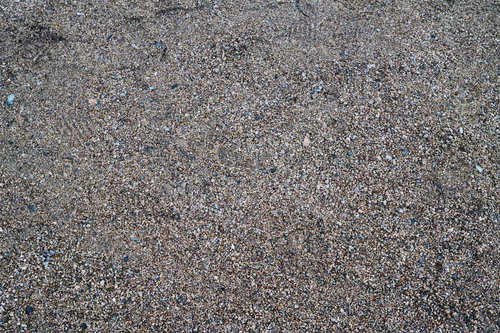 湿った砂地の地面に見られるテクスチャーと質感