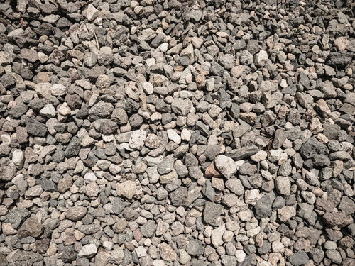 敷き詰めた砂利のテクスチャーと小石の表面