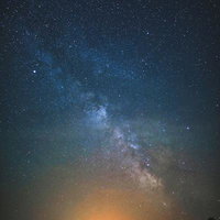 天の川と星空のアストロフォトグラフィーの写真