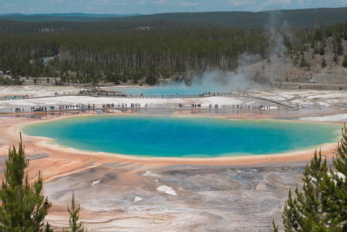 イエローストーン国立公園のグランド・プリズマティック・スプリング