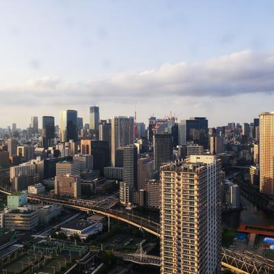 Tokyo sunset cityscape — free Tokyo skyline stock photo