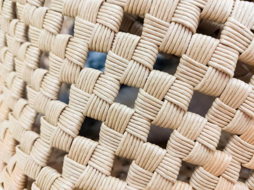 編みかごのテクスチャ