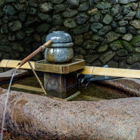 伏見稲荷大社・奥社の手水舎の写真