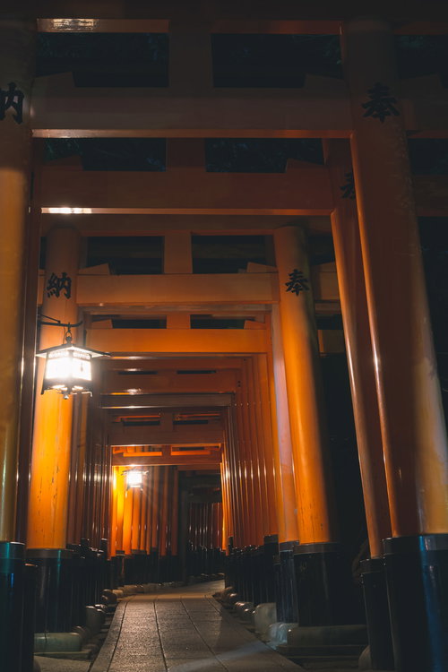 どこまでも続く伏見稲荷の鳥居