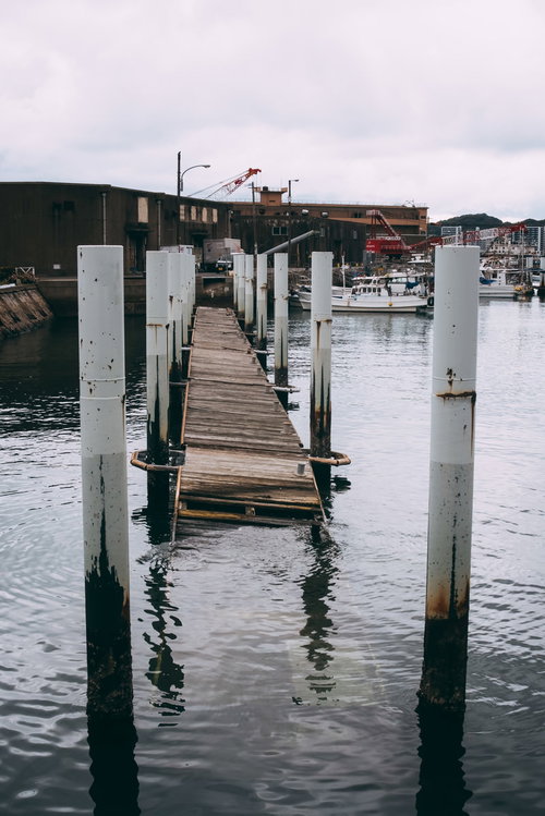 壊れてしまった桟橋