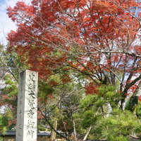 史蹟大覚寺御所址を示す石碑の写真