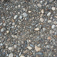 無数の小石が埋まる（テクスチャー）の写真