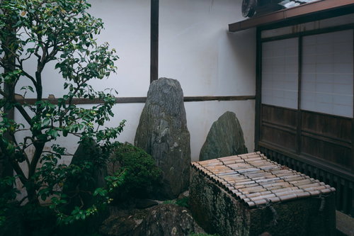 桂春院「清浄の庭」の井筒周りの様子