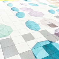 舞う色とりどりの傘の影（道の駅パレットピアおおの）の写真